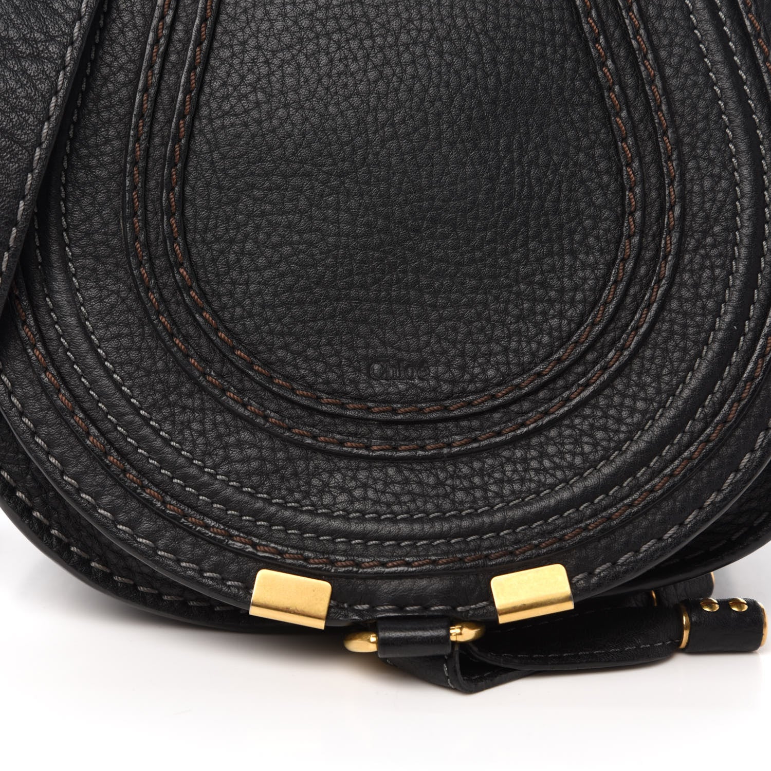 Chloe Calfskin Mini Marcie Round Crossbody Bag Black 11 of 11