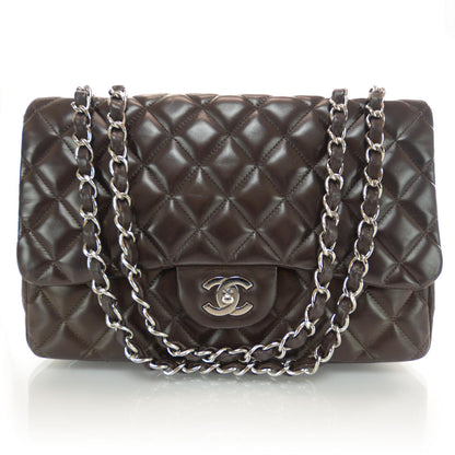 Chanel Lambskin Jumbo Single Flap Brown 1 of 10