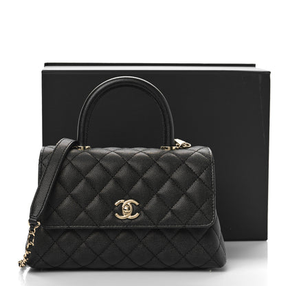 Chanel Caviar Quilted Mini Coco Handle Flap Black 10 of 10