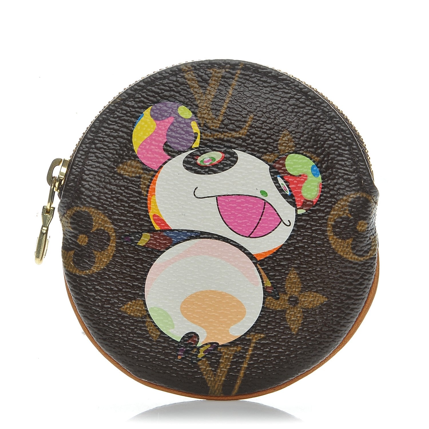 Louis Vuitton Monogram Panda Round Coin Purse 1 of 8