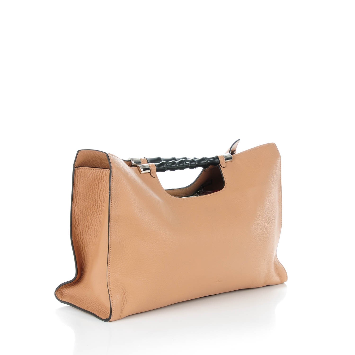 Gucci Calfskin Medium Bamboo Daily Shopper Camelia 3 of 6