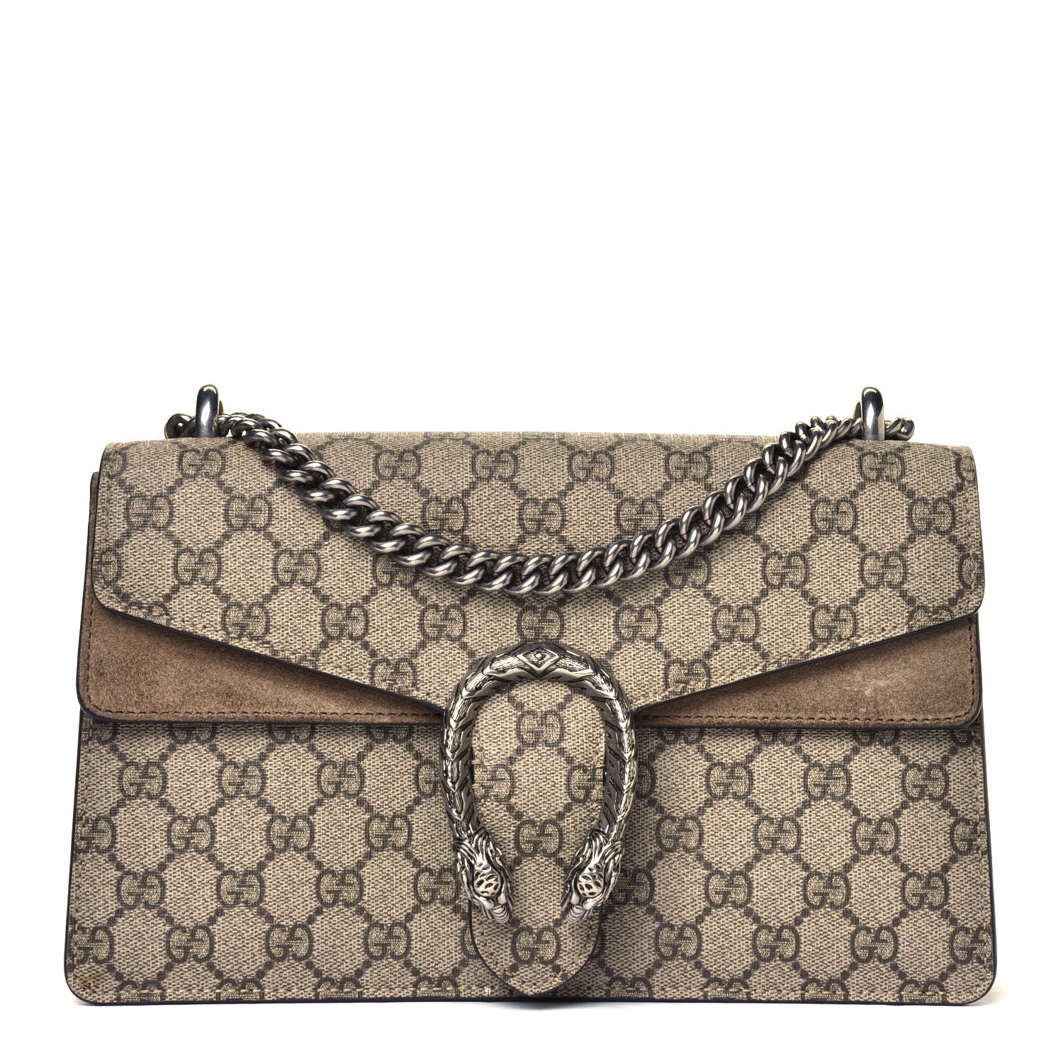 Gucci GG Supreme Monogram Small Dionysus Shoulder Bag Taupe 1 of 7