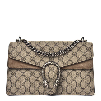 Gucci GG Supreme Monogram Small Dionysus Shoulder Bag Taupe 1 of 7
