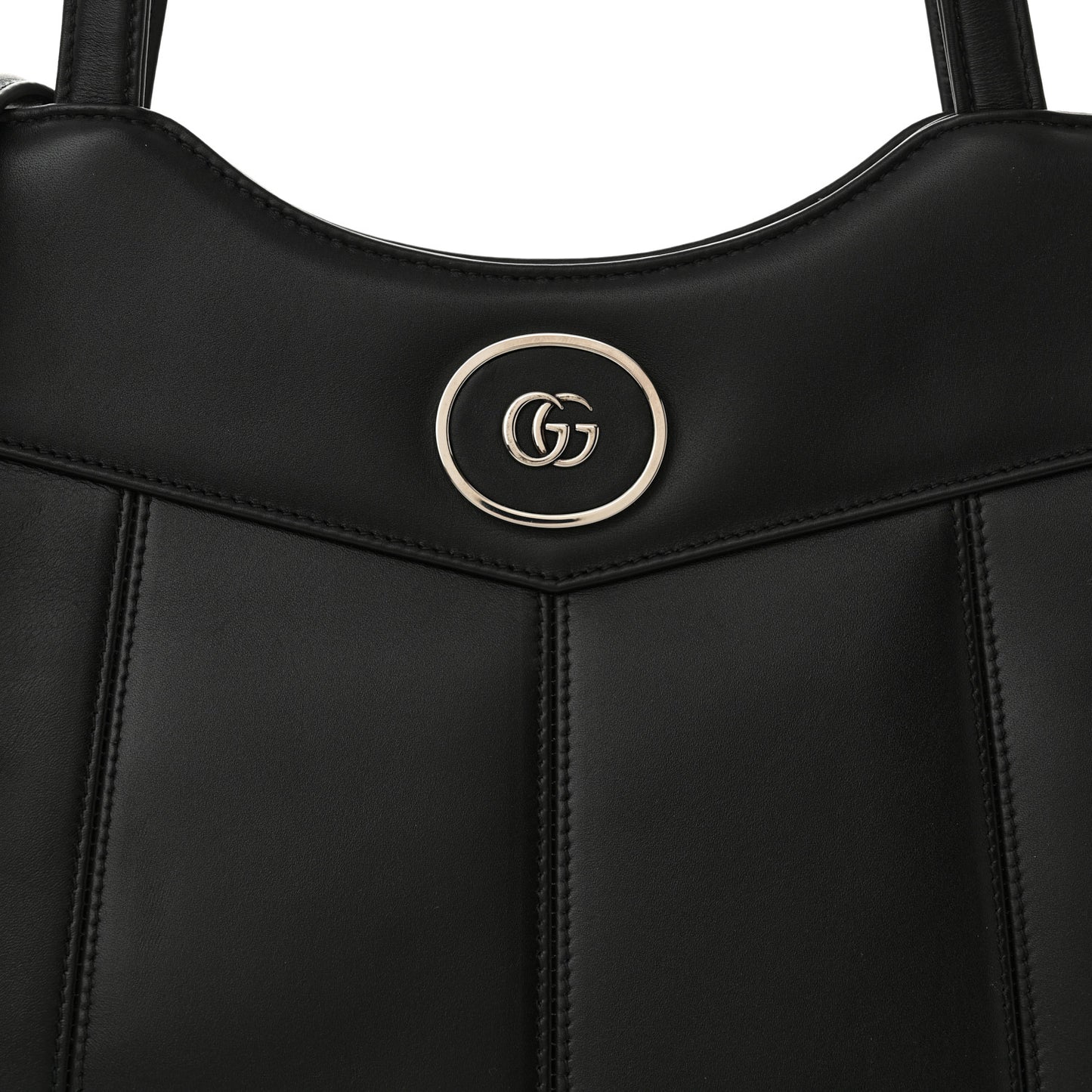 Calfskin Petite GG Medium Tote Bag Black
