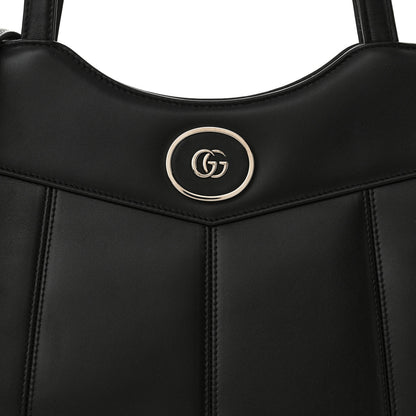 Gucci Calfskin Petite GG Medium Tote Bag Black 8 of 10
