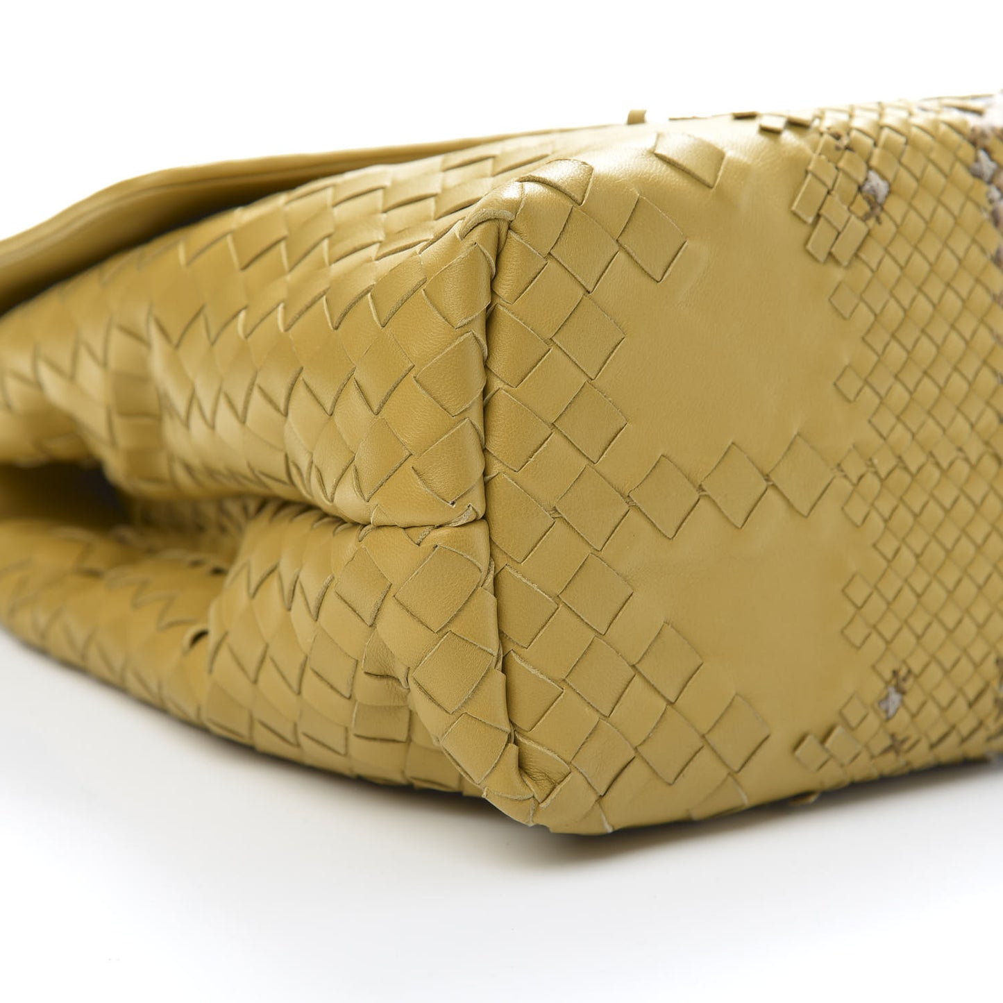 Nappa Ayers Intrecciato Top Handle Bag Moutarde