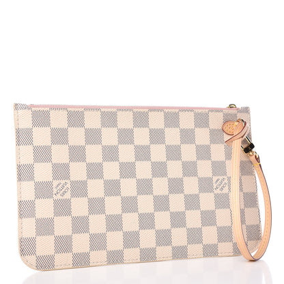 Louis Vuitton Damier Azur Neverfull MM GM Pochette Rose Ballerine 3 of 7