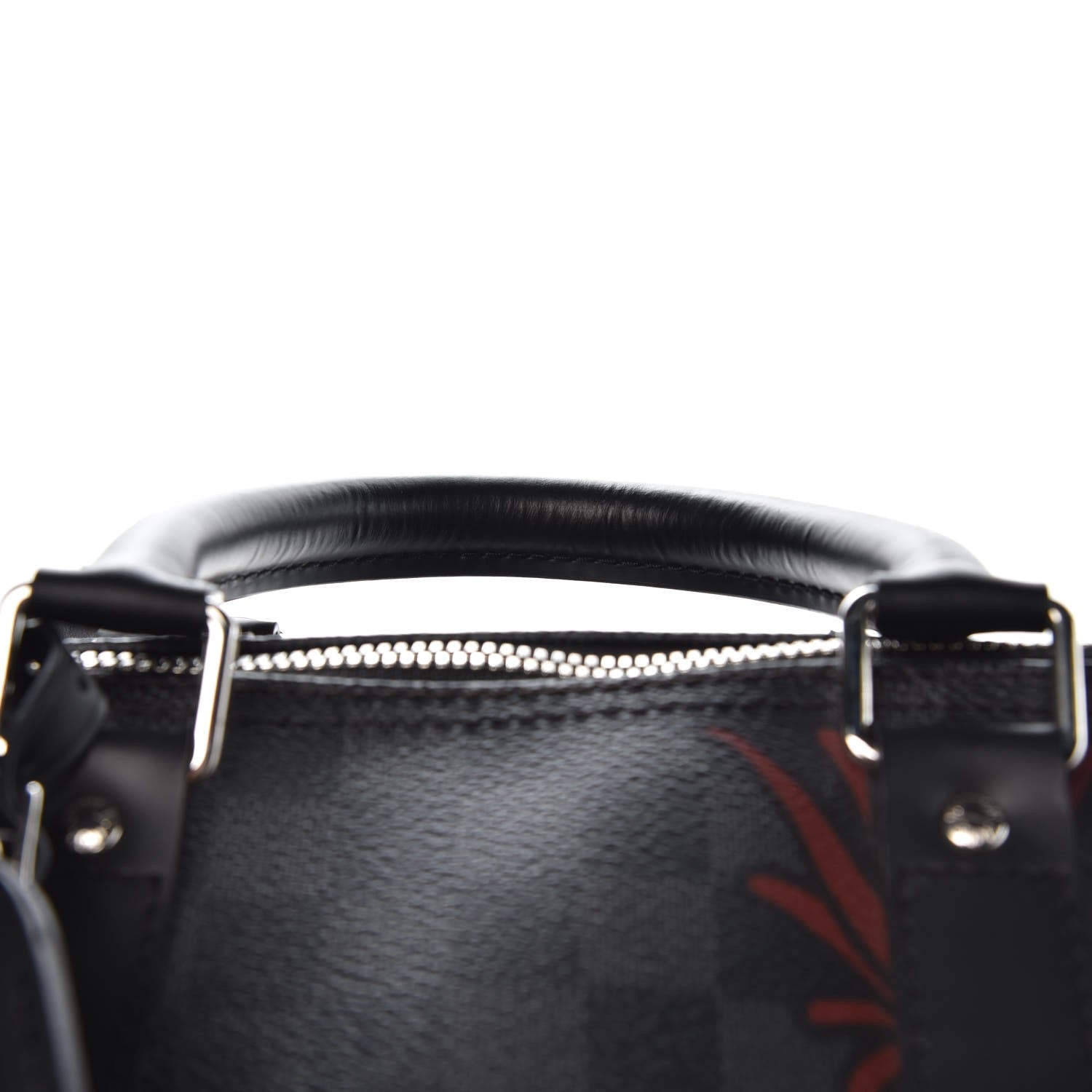 Louis Vuitton Damier Graphite Rope Keepall Bandouliere 45 Red 8 of 11