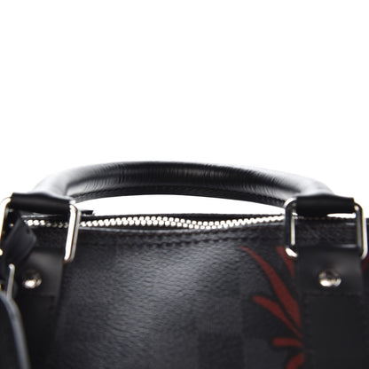 Louis Vuitton Damier Graphite Rope Keepall Bandouliere 45 Red 8 of 11