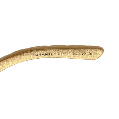 Chanel Metallic Quilted CC Sunglasses 4157-Q Beige 6 of 8