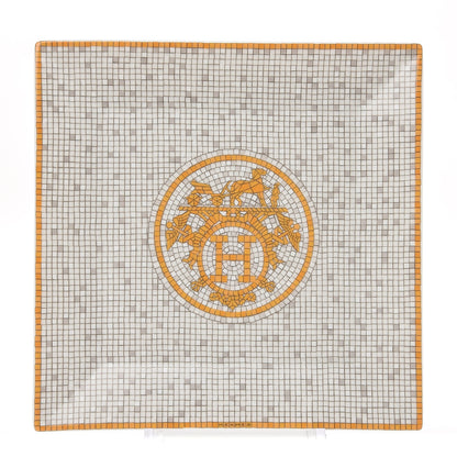Hermes Porcelain Mosaique au 24 Square Plate 1 of 7