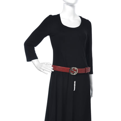 Gucci Guccissima Interlocking G 40mm Belt 90 36 Red 2 of 6