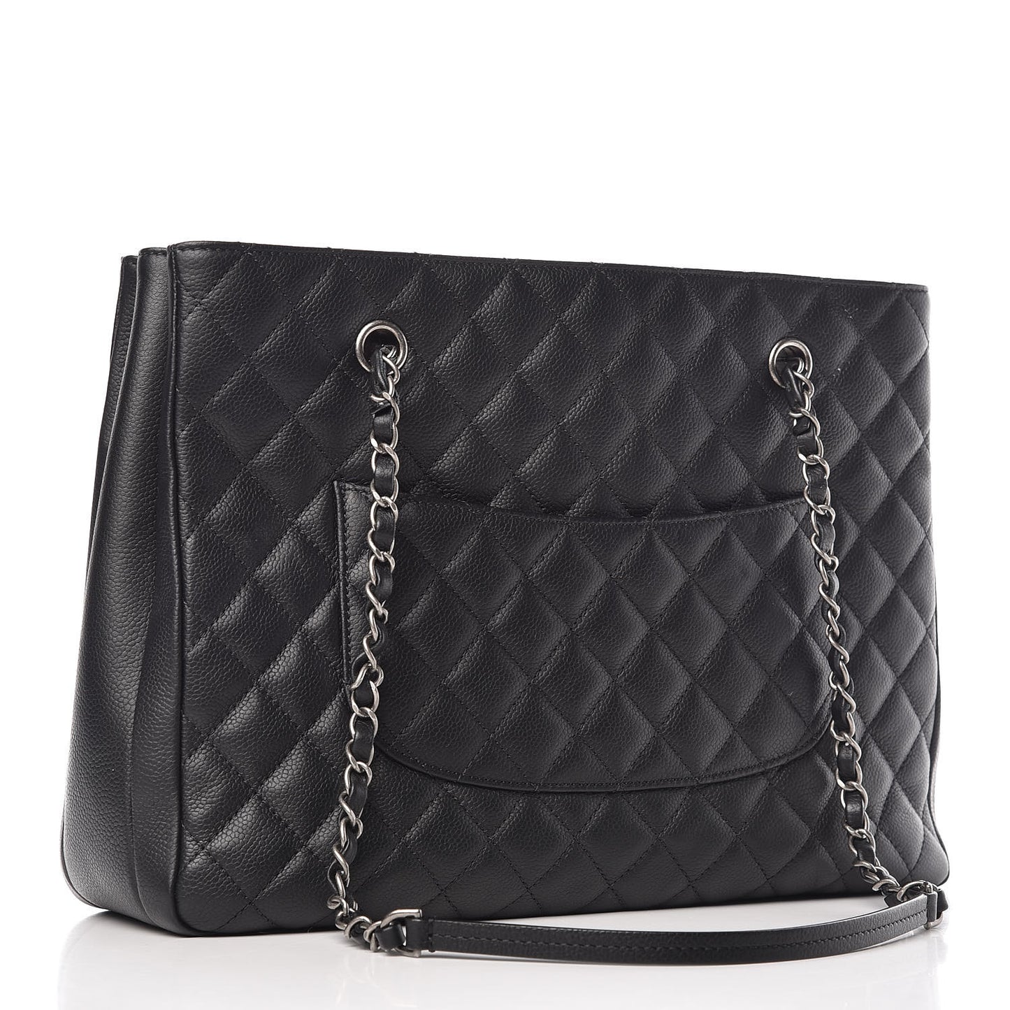Caviar Quilted Urban Companion Shopping Tote Black