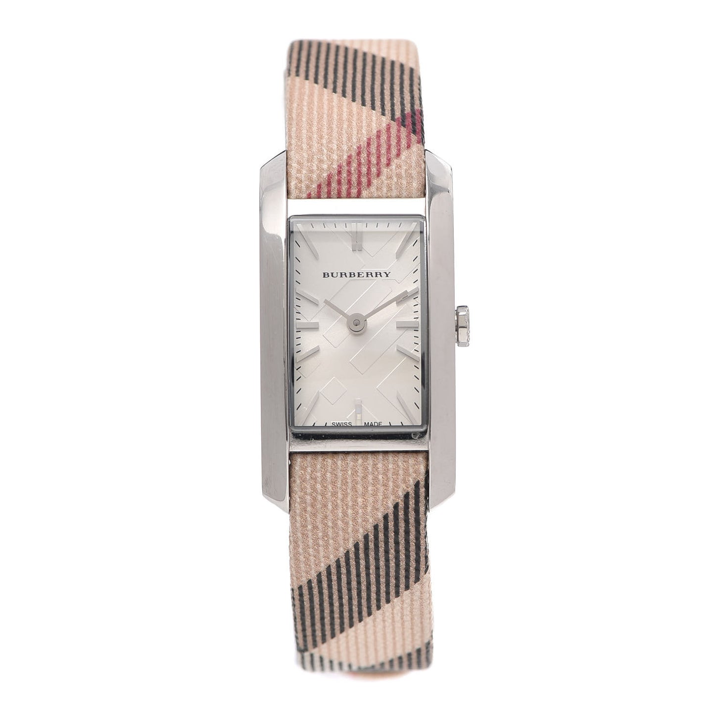 Stainless Steel Calfskin 20mm Heritage Nova Check Quartz Watch BU9503
