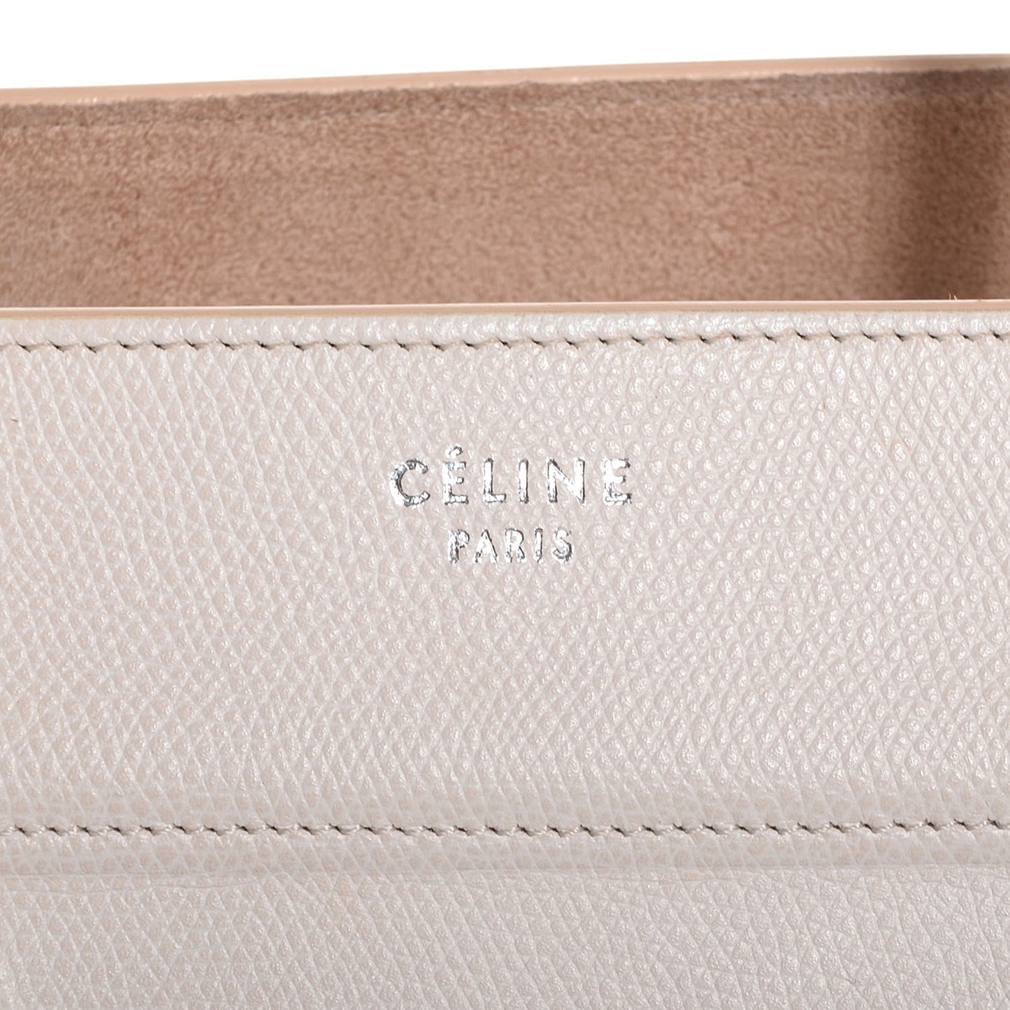 Grained Calfskin Medium Phantom Luggage Cream