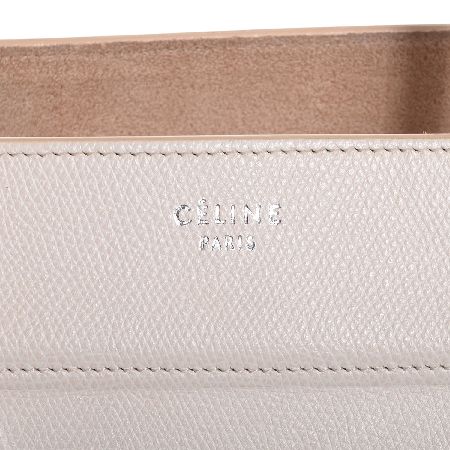 Celine Grained Calfskin Medium Phantom Luggage Cream 9 of 9