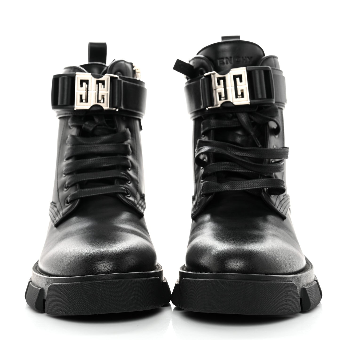 Calfskin Combat Boots 38 Black