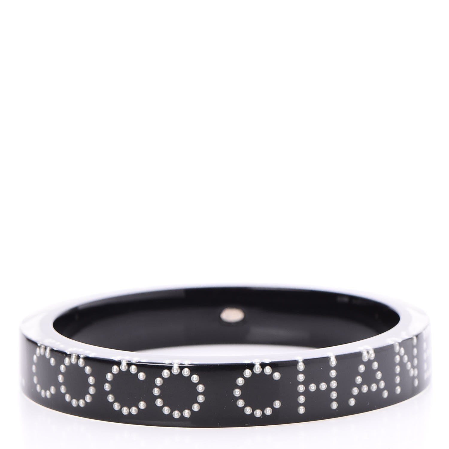 Chanel Resin Pearl Coco Bangle Black 1 of 4