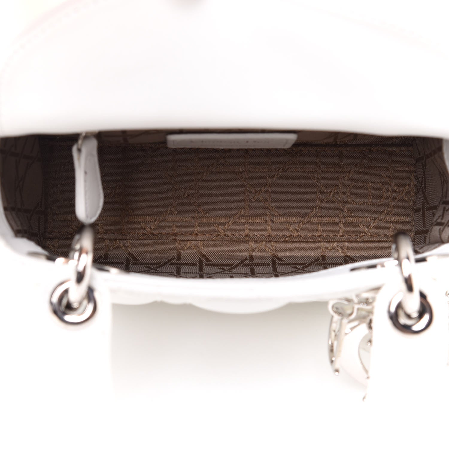 Christian Dior Lambskin Cannage Mini Lady Dior White 4 of 9