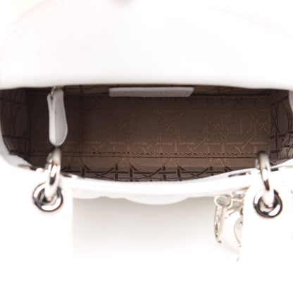 Christian Dior Lambskin Cannage Mini Lady Dior White 4 of 9