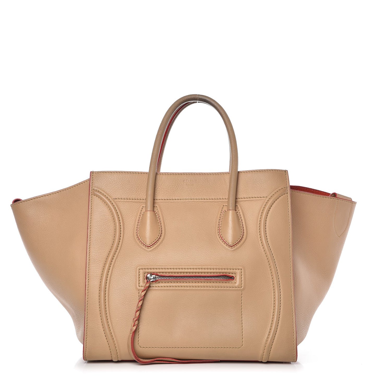 Supple Calfskin Medium Phantom Luggage Camel