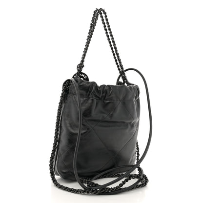 Chanel Shiny Calfskin Quilted Mini Chanel 22 So Black 3 of 12