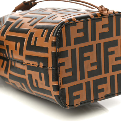Fendi Vitello Liberty F is Fendi FF Embossed Mini Mon Tresor Bucket Bag Tobacco Black 8 of 9