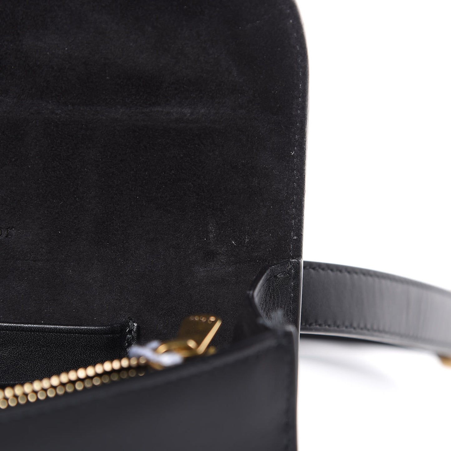 Calfskin Saddle Belt Bag Black