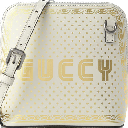 Gucci X SEGA Calfskin GUCCY Stars Mini Dome Shoulder Bag Mystic White Gold 10 of 10