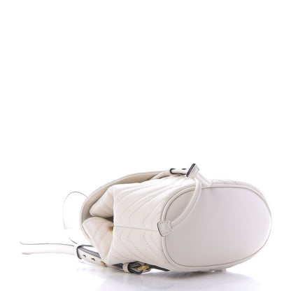 Gucci Calfskin Matelasse GG Marmont Flap Backpack White 3 of 9