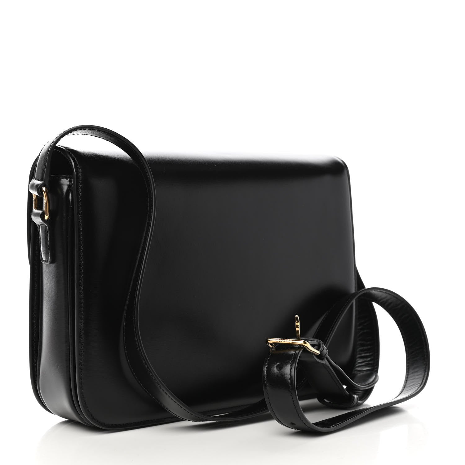Celine Shiny Calfskin Medium Triomphe Black 2 of 4