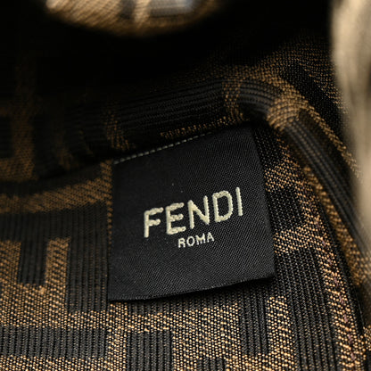 Fendi X VERSACE Silk Calfskin Fendace FF Baroque Print Medium Fendi First White Gold 7 of 11