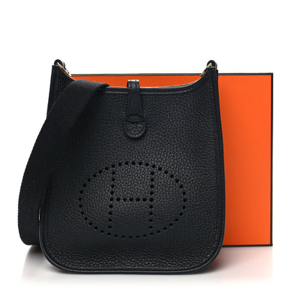 Hermes Taurillon Clemence Evelyne TPM Black 11 of 11