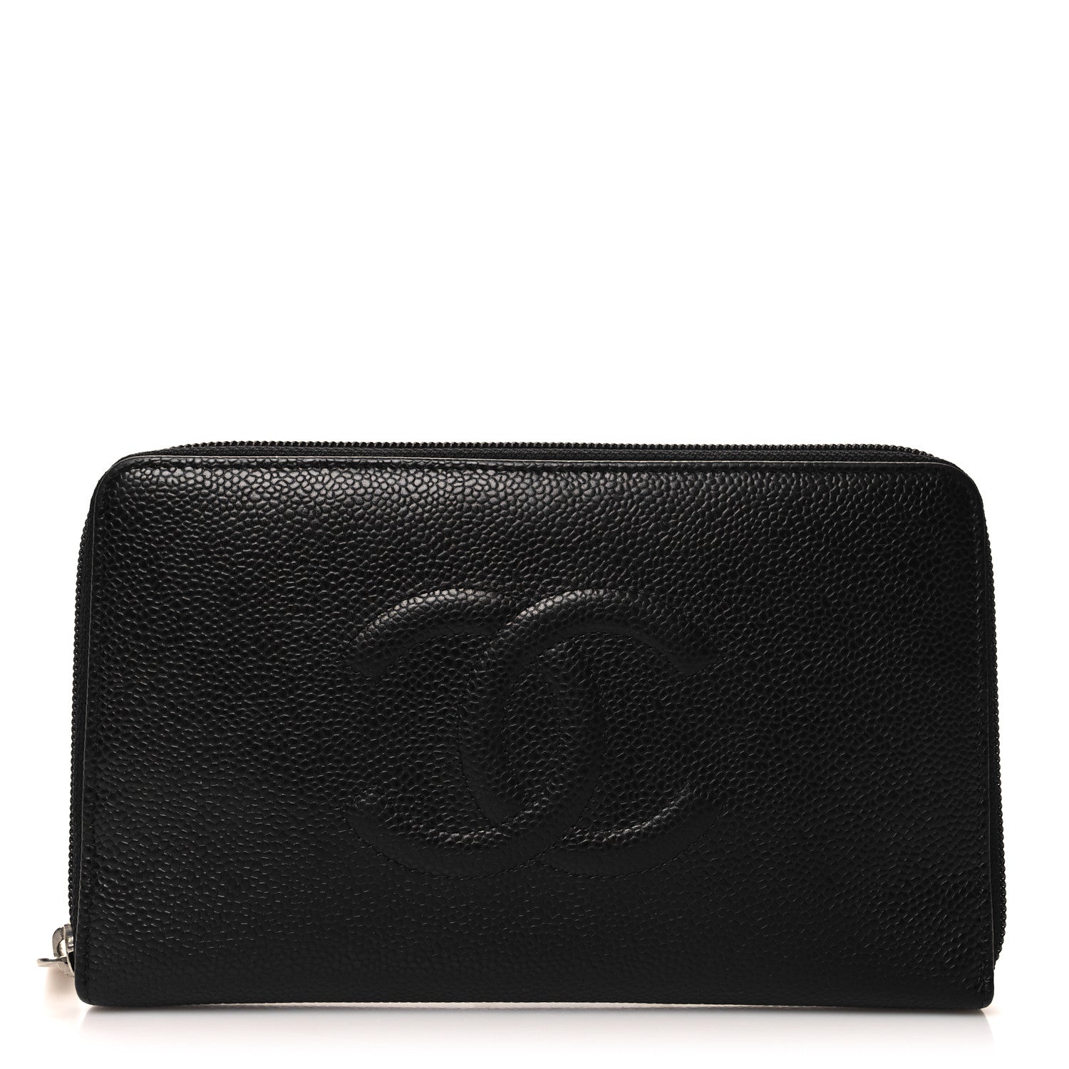 Chanel Caviar Large Timeless CC Zip Around Organizer Wallet Black 1 of 11