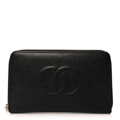 Chanel Caviar Large Timeless CC Zip Around Organizer Wallet Black 1 of 11