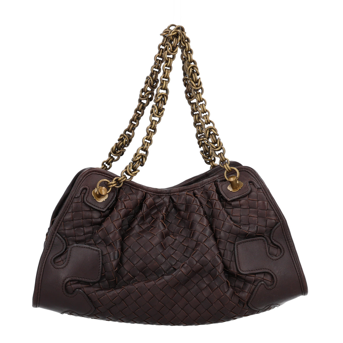 Bottega Veneta Nappa Intrecciato Small Chain Shoulder Bag Moro 1 of 9