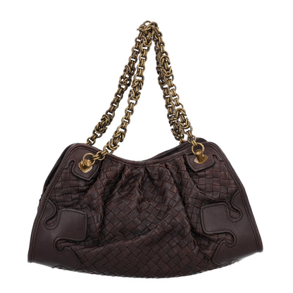Bottega Veneta Nappa Intrecciato Small Chain Shoulder Bag Moro 1 of 9