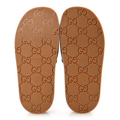 Gucci Original GG Canvas Monogram Womens GG Platform Sandals 38.5 Beige Ebony Sundial 6 of 10