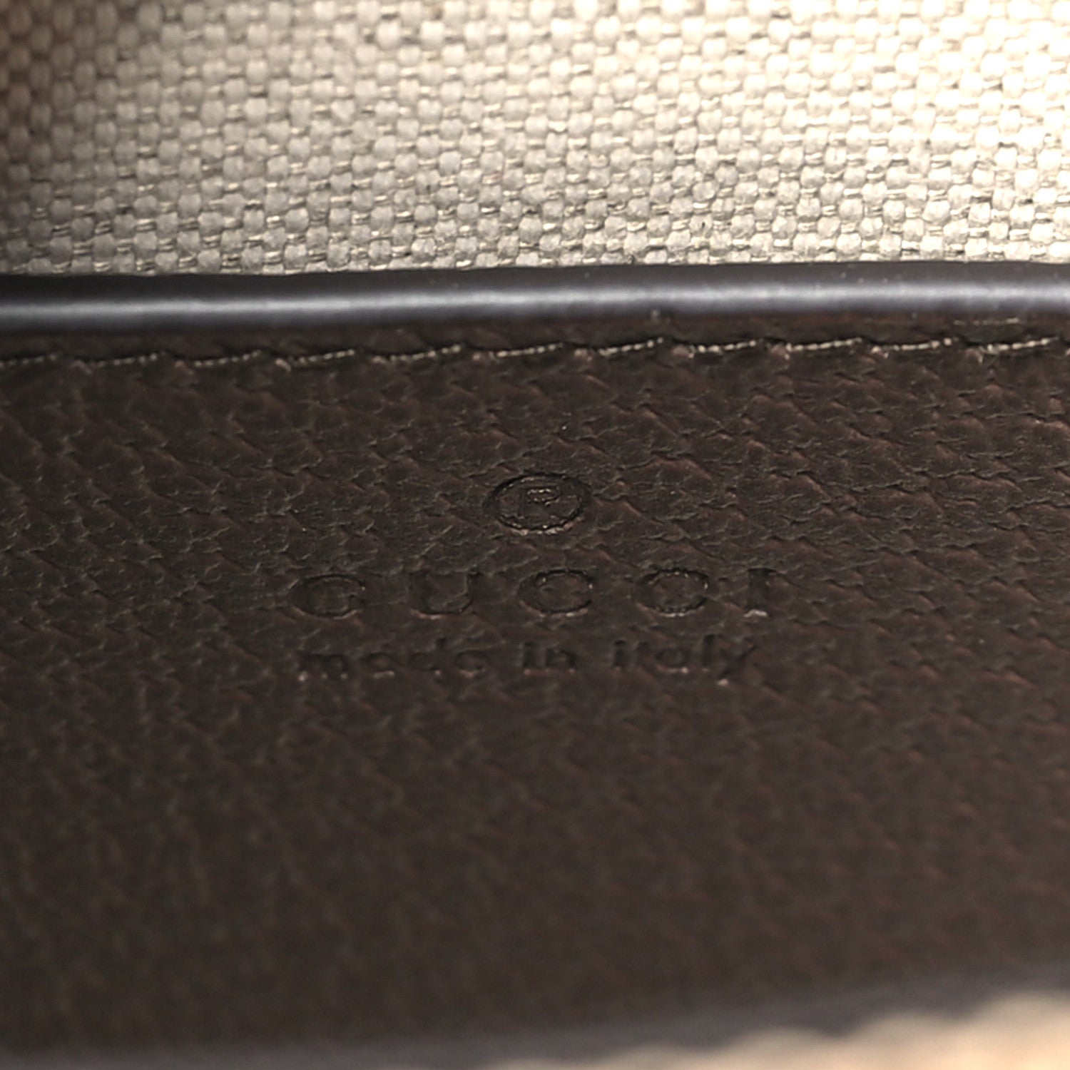 Gucci Monogram Jumbo GG Textured Dollar Calfskin Web Mini Vertical Tote Camel Ebony New Acero 6 of 10