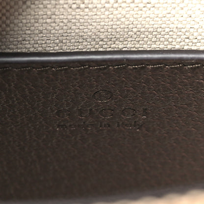 Gucci Monogram Jumbo GG Textured Dollar Calfskin Web Mini Vertical Tote Camel Ebony New Acero 6 of 10