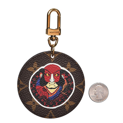 Louis Vuitton Monogram Illustre Kabuki Bag Charm Key Ring 2 of 5