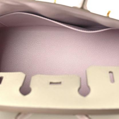 Hermes Epsom Horseshoe Birkin Sellier 25 Craie Mauve Pale 5 of 13