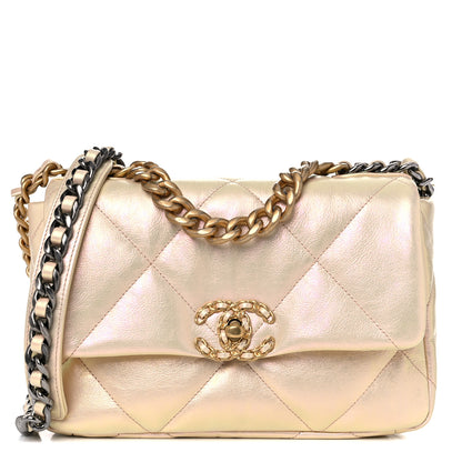 Chanel Iridescent Lambskin Quilted Medium Chanel 19 Flap Pink 1 of 10