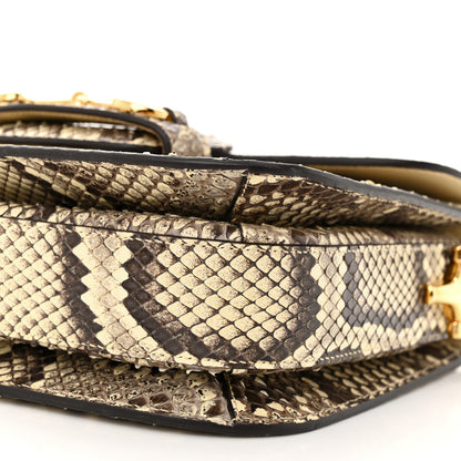 Gucci Snakeskin Horsebit 1955 Shoulder Bag Natural 10 of 12