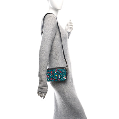 Marc Jacobs Saffiano Snapshot 3D Painted Flowers Camera Bag Blue Multicolor 2 of 9