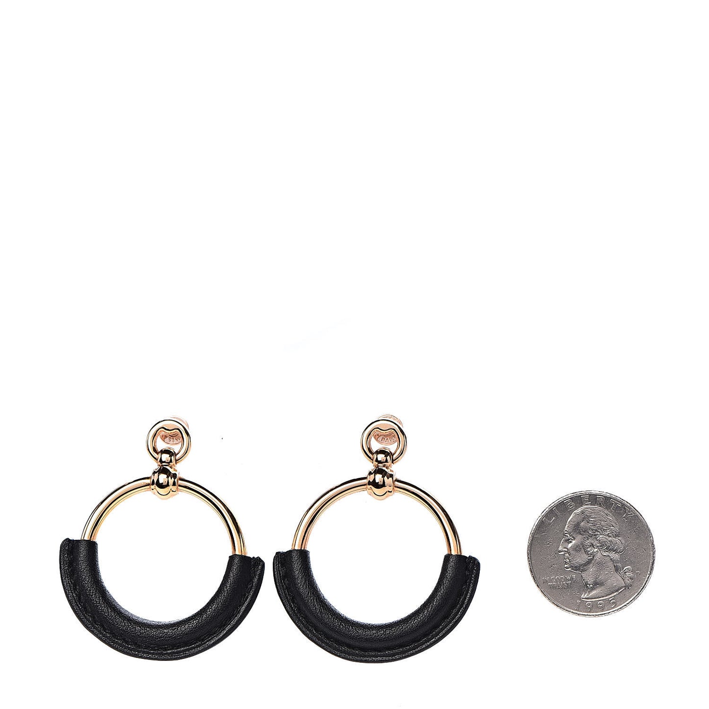 Swift Loop Earrings Rose Gold Black