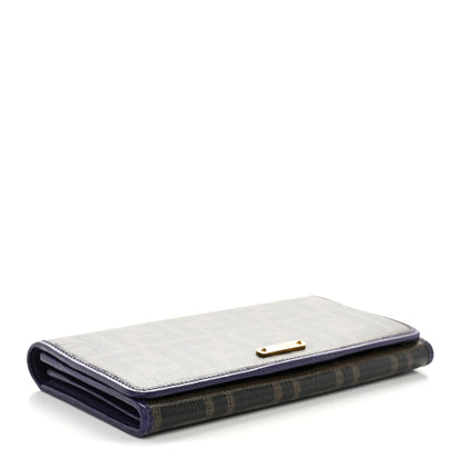 Fendi Zucca Continental Wallet Tobacco Purple 4 of 4