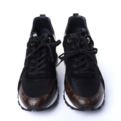 Louis Vuitton Suede Monogram Run Away Sneakers 37.5 Black 5 of 11