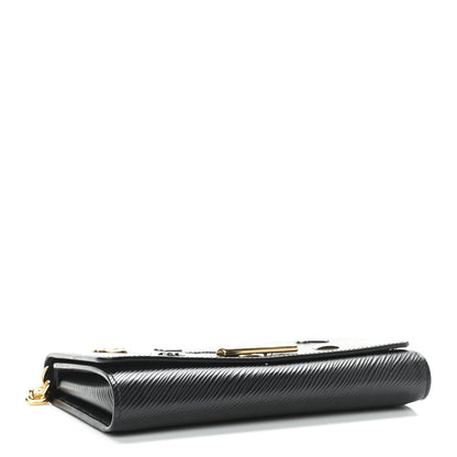 Louis Vuitton Epi Love Lock Twist Chain Wallet Black 4 of 10