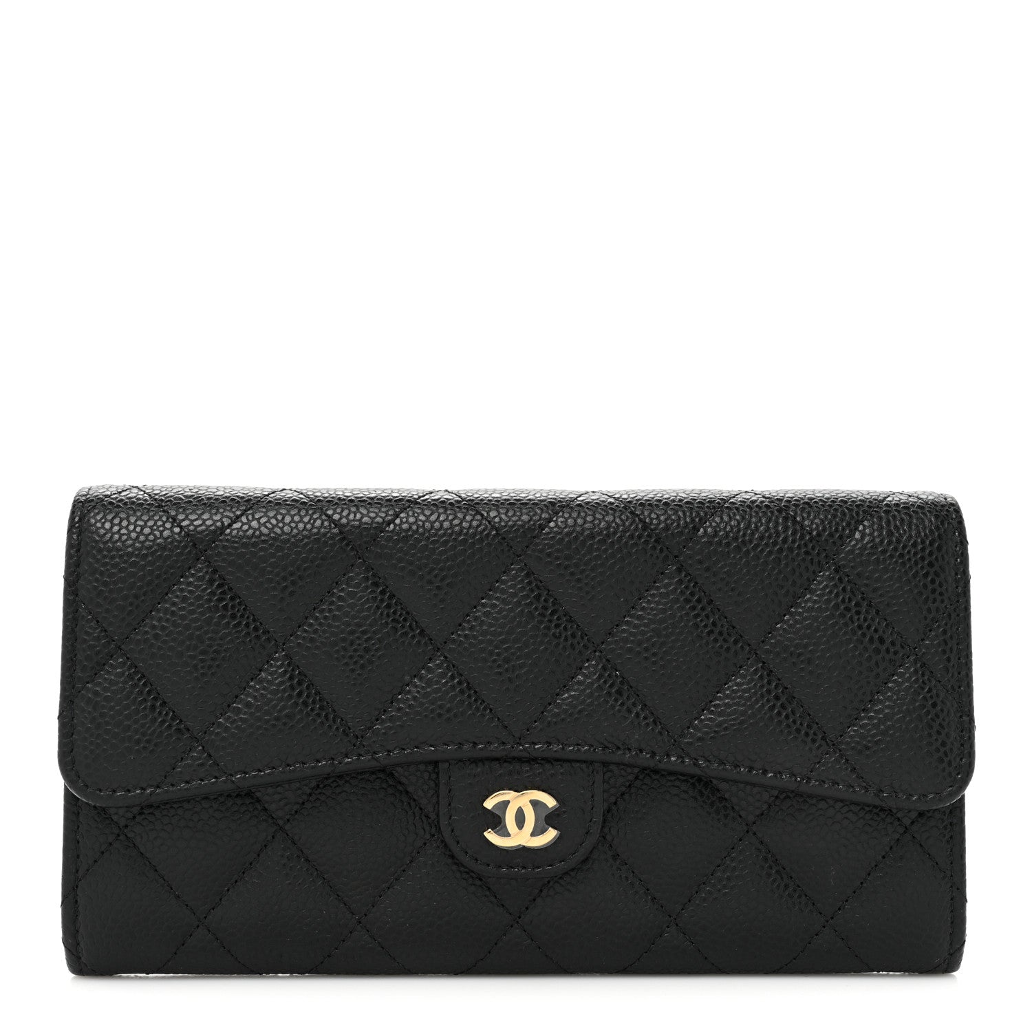 Chanel Caviar Quilted Large Flap Wallet Black 1 of 18